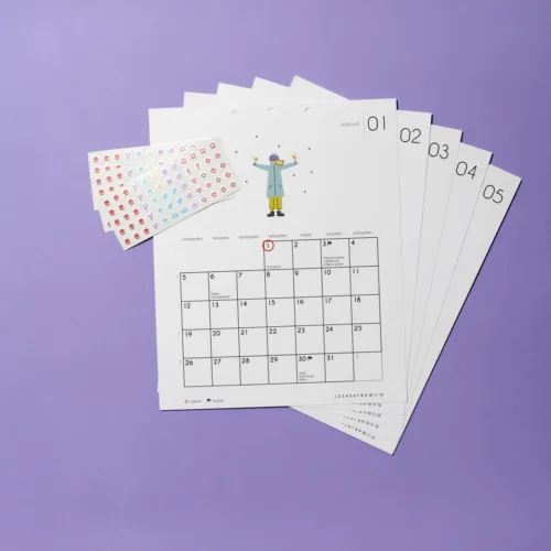 Kalender Märgi ära 2026 illustratsioonidega / sisulehed