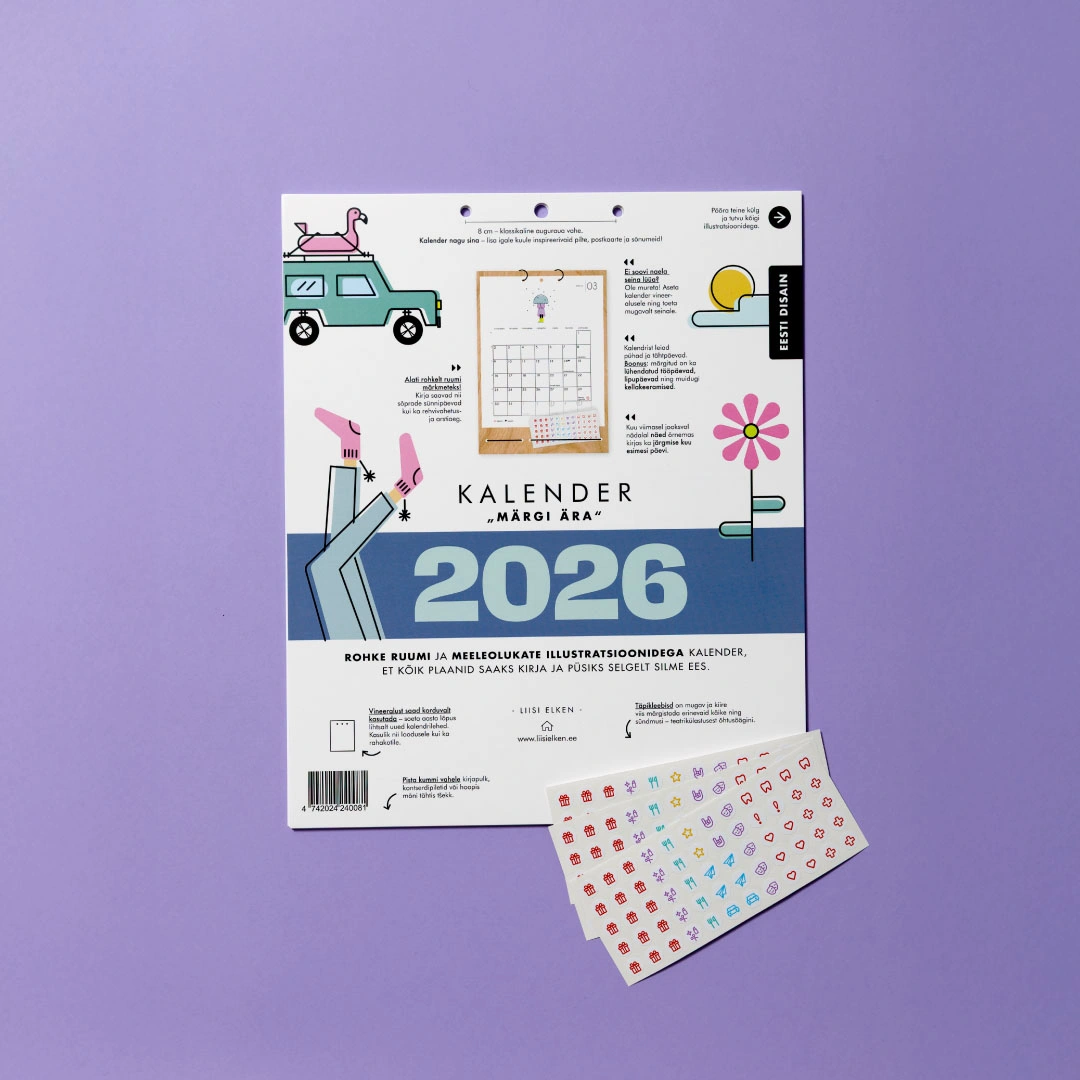 Kalender Märgi ära 2025 sisulehed