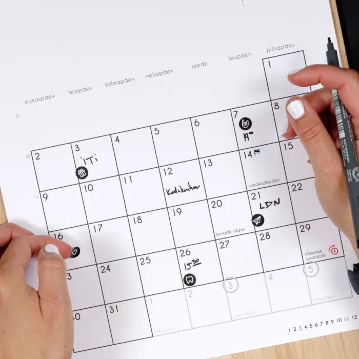 Kalender „Märgi ära“ 2026 / vineeralusel - Image 6
