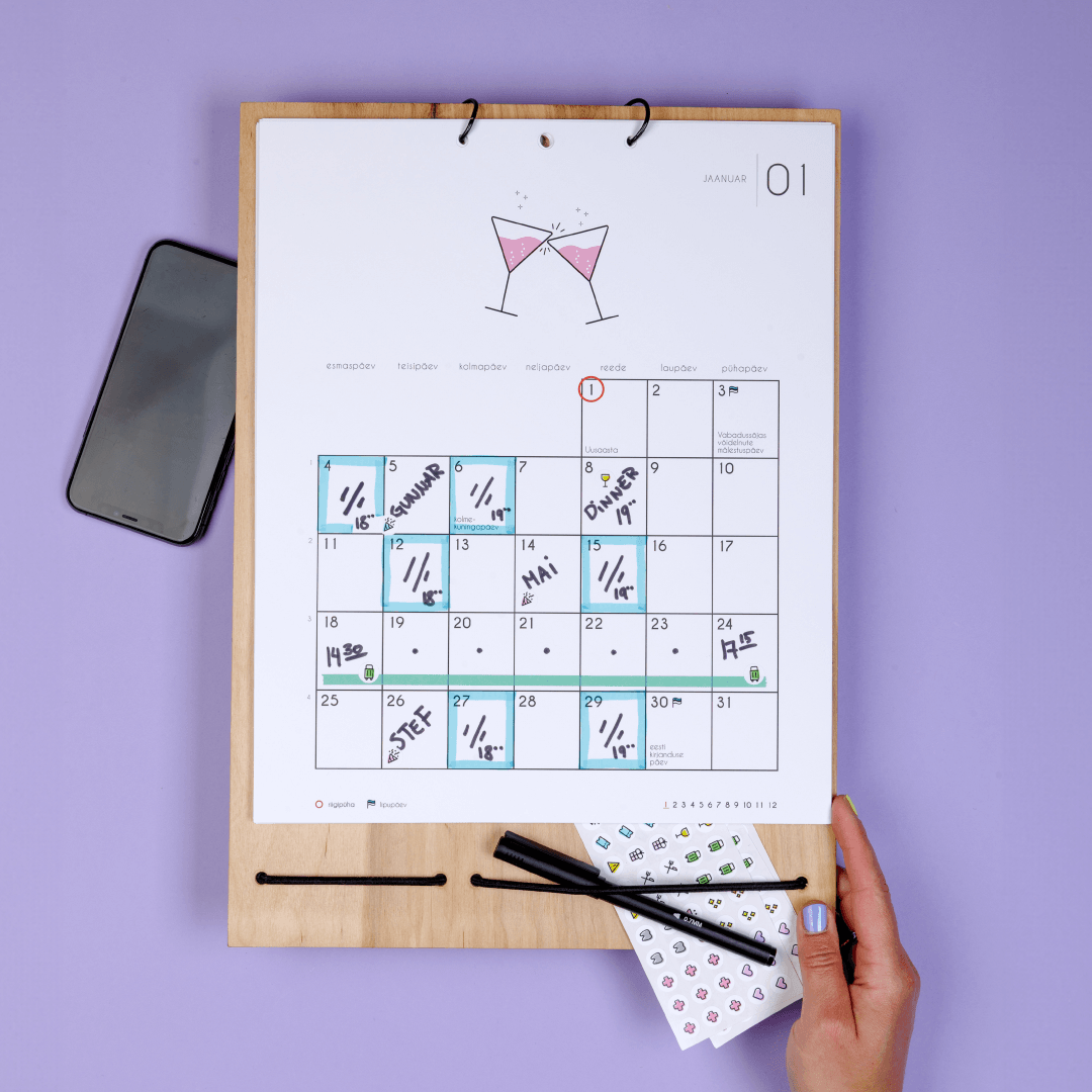 Kalender Märgi ära 2027 jaanuar