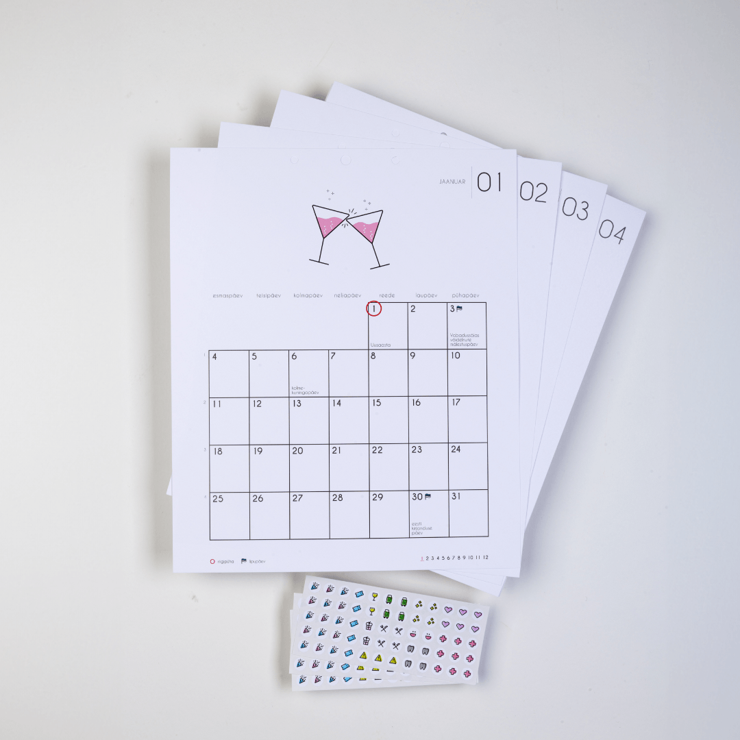 Kalender „Märgi ära“ 2027 illustratsioonidega / sisulehed - Image 3