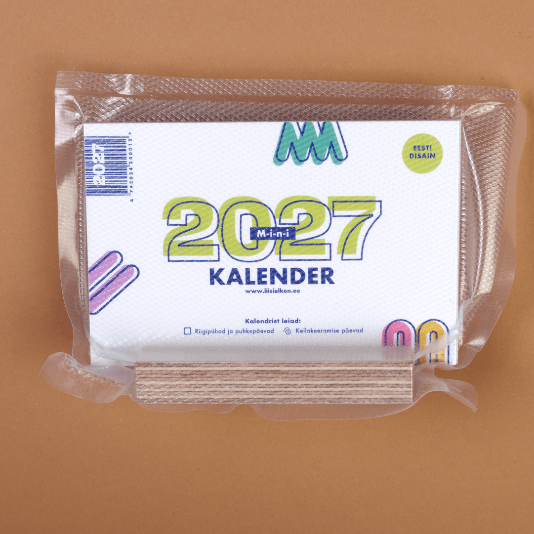 Kalender MINI 2027 ilmastikukindlas postituspakendis